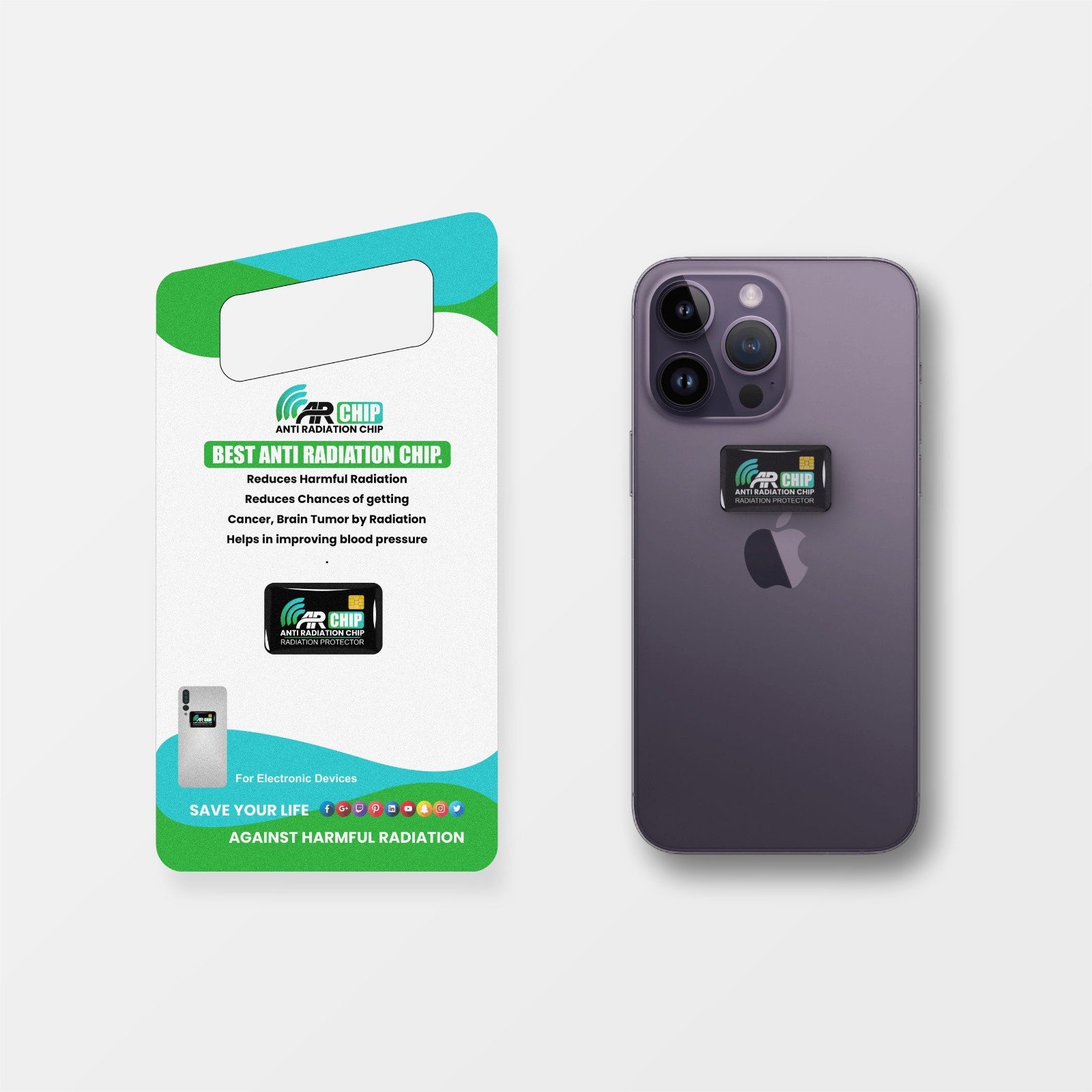Anti Radiation Chip with Bio card