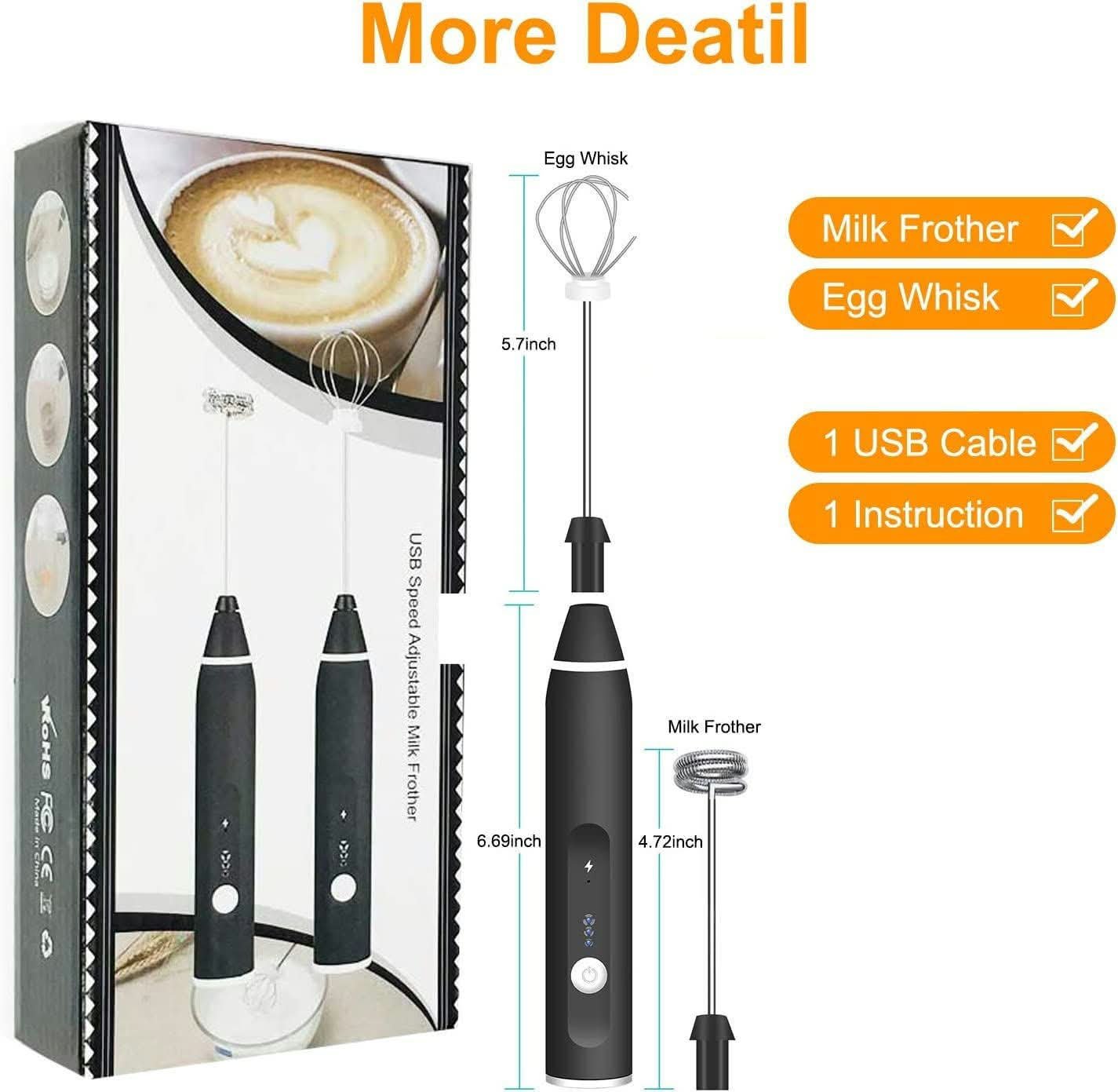 USB Rechargeable Coffee Beater / Frother
