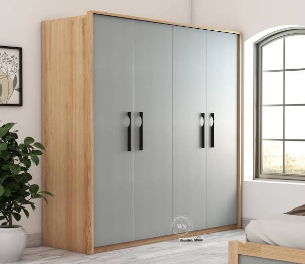 4-Door Wooden Wardrobe